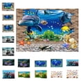 thumbnail image 4 of 3D Acuario Paisaje Póster Pecera Vivarium Fondo Pegatina subacuático S Gloria Imagen del fondo del tanque de pescados, 4 of 9