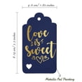 thumbnail image 5 of Inkdotpot 50 Pack Real Gold Foil Paper Tags Love Is Sweet Wedding Favor Hang Tag, 5 of 6