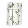 thumbnail image 4 of Oriental Green Fabric Shopping Tote, Botanical Japanese Bamboo Stems Leaves Repeated Illustration on Plain Backdrop, Portable and Foldable Bag to Keep in Pocket Bag Purse & Car, White, by Ambesonne, 4 of 4