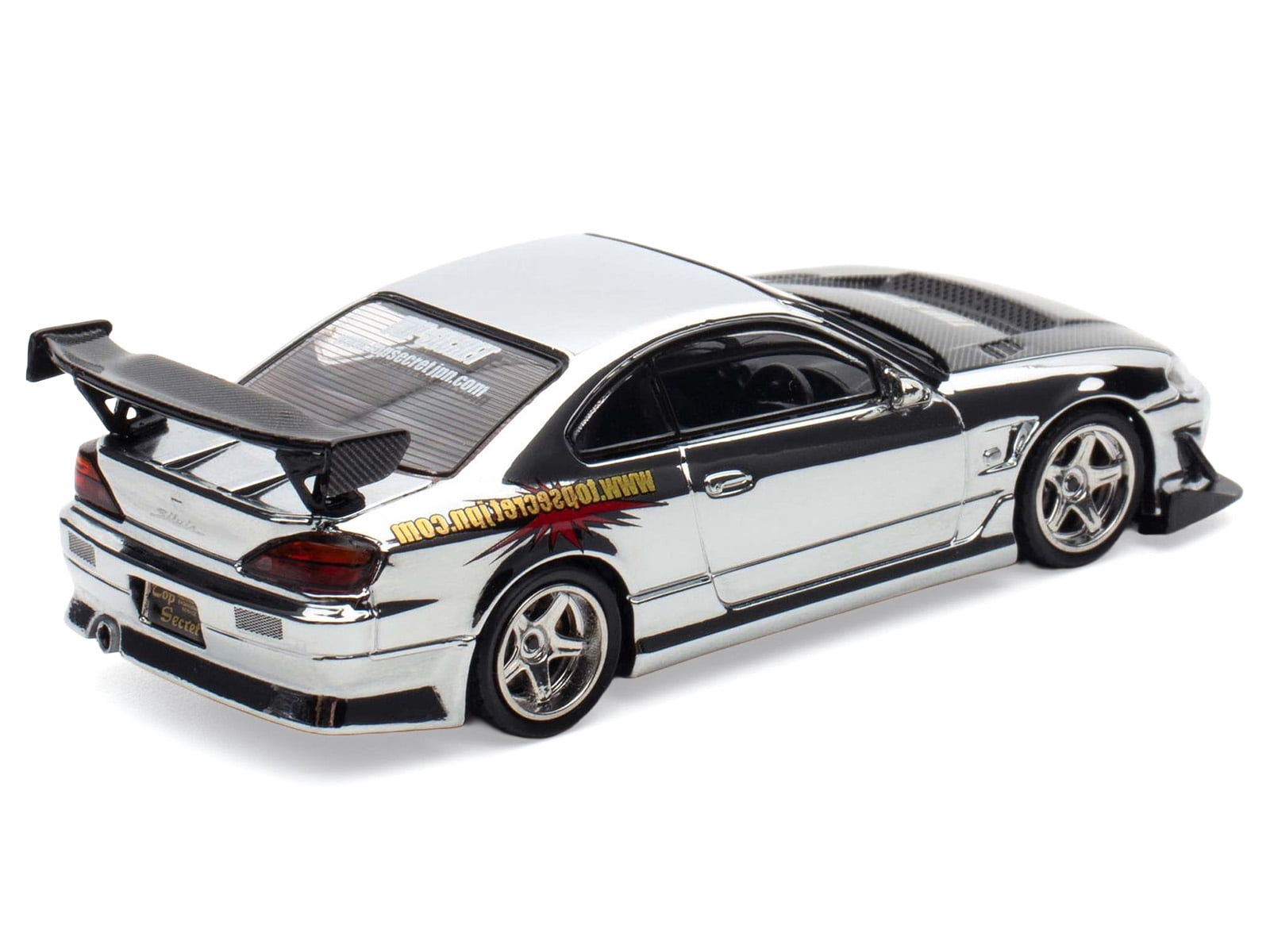 Nissan Silvia (S15) RHD Chrome w/Carbon Hood "Tokyo Auto Salon Kuala Lumpur 2025 Event Ed" 1/64 Diecast Model Car by Inno Models