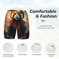 thumbnail image 5 of Lsque Mens Swim Trunks Prairie Meditating Raccoon Pattern - Bathing Suit Compression Liner - Beach Swim Shorts Swimwear - (S-3XL) - Stretch Quick Dry -X-Large, 5 of 9