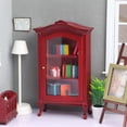 thumbnail image 3 of TISHITA Simulation Miniature Cabinet Toy Miniature Bookcase Dolls House Red, 3 of 6
