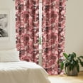 thumbnail image 2 of Ambesonne Nature Curtains, Flowers Watercolor Fashion, Pair of 28"x84", Dark Coral Blush and Pink, 2 of 5