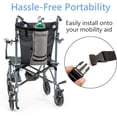 thumbnail image 6 of YXMEIGUO Oxygen Tank Holder for Wheelchair & Walker, Portable Oxygen Cylinder Bag for Travel, Transport Bag Carrier Accessories Bag for Walker, Rollator, Scooter, Fits Most Oxygen Cylinders, Gray, 6 of 7
