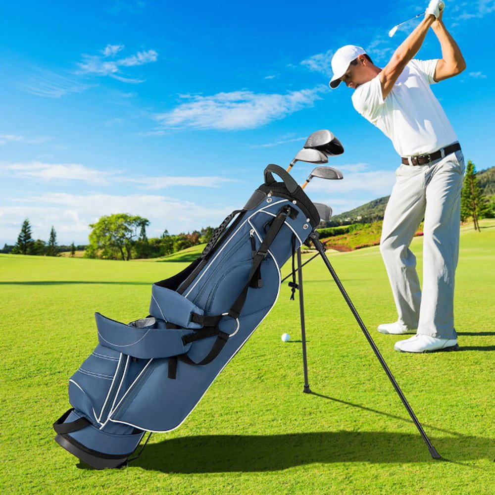 Barara King Golf Cart Bag, Golf Bags,Golf Stand Bag, Golf Stand Cart Bag with 4 Way Divider Carry Organizer Pockets-Blue