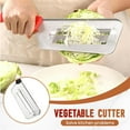 thumbnail image 2 of Stainless Steel Shredder Knife, Stainless Steel Cabbage Shredder, Cabbage Chopper Shredder for Slicing, Grating & Shredding - for Sauerkraut, Coleslaw, Vegetables - Sharp Blades(2Pcs/Black), 2 of 6