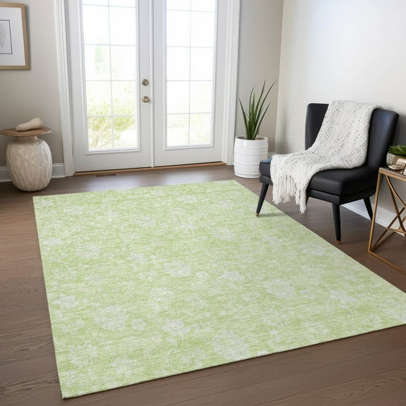 Addison Rugs Chantille Indoor/Outdoor Transitional Floral Aloe Washable Rectangle Rug, 10' x 14'