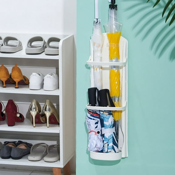 CATIEBYE Umbrella Wall Holder Modern White ABS 1Set