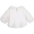 thumbnail image 3 of Conti Kids Toddler Girls Long Bell Sleeve Shirts Ruffle Cotton Blouse Top White 3-4 Years, 3 of 3