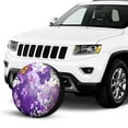 thumbnail image 2 of KAKALAD Butterflies Flowers Purple Pattern 01 Spare Tire Cover Universal Car Vehicle Tools For Rv SUV Truck Camper Travel Trailer Accessories Buckle 14” Inch, 2 of 6