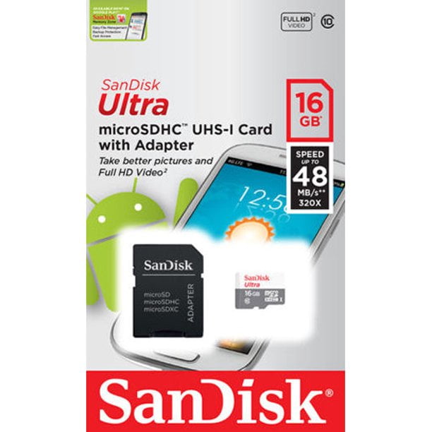 SanDisk 256GB Ultra MicroSD SDHC SDXC UHS-I tarjeta de memoria 120MB/s clase 10 Full Hd 