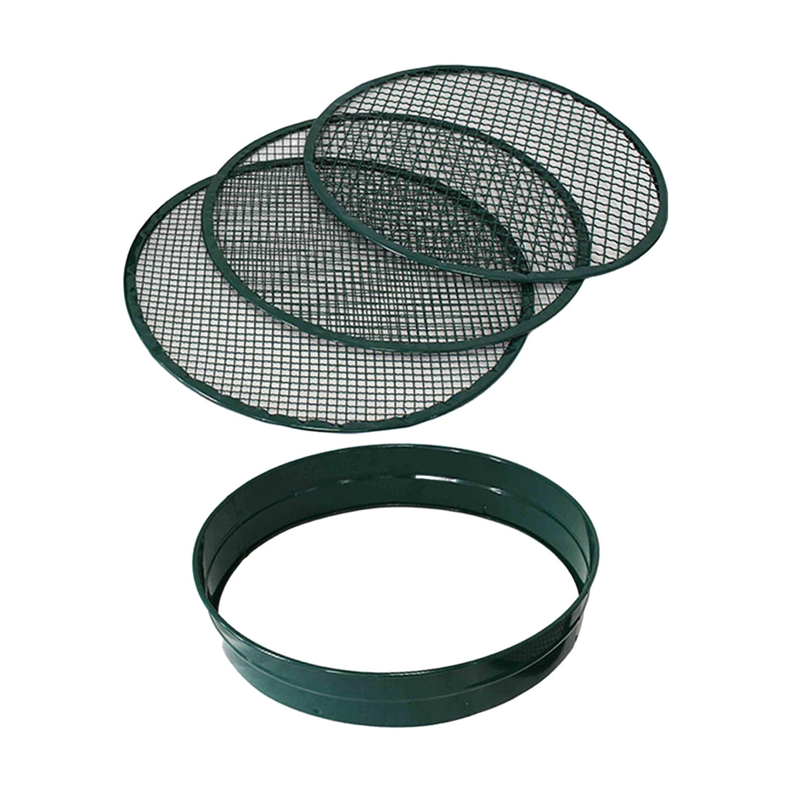 Metal Garden Riddle Sieve with 3 Interchangable Mesh Differing Hole Sizes Gardening Sifter for Gardening Enthusiast Versatile