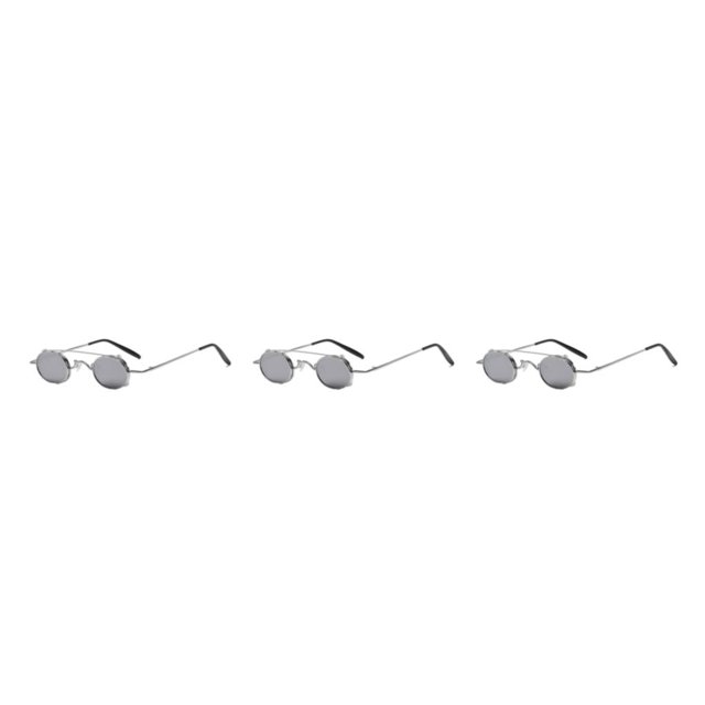 ZheElen Punk Rock Fashion-Proof pour Hommes et Femmes Lunettes de Protection Rondes UV400 C9 3Set