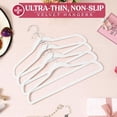 thumbnail image 4 of Pack Of 30 Velvet Hangers - Lux Decor Ultra-Slim Padded Non-Slip Felt Finish Maintains Clothing Shape Space-Saving Design, 4 of 9