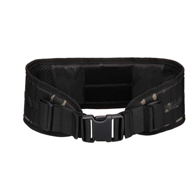 Sonducket Cinturón ancho Equipo de escalada Gancho Cintura Entrenamiento de servicio pesado Faja exterior Extendida Colgante rápido Resistente Escalada camuflaje negro