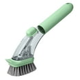 thumbnail image 2 of Splash Proof Pot Brush under $5! CQCYD Kitchen Pot Scrubber Brush, Splash Proof Cleaning Tool, Press Type Soap Dispenser Brush, Multi-surface Cleaning Brush, Dishwashing Gadget, 2 of 6