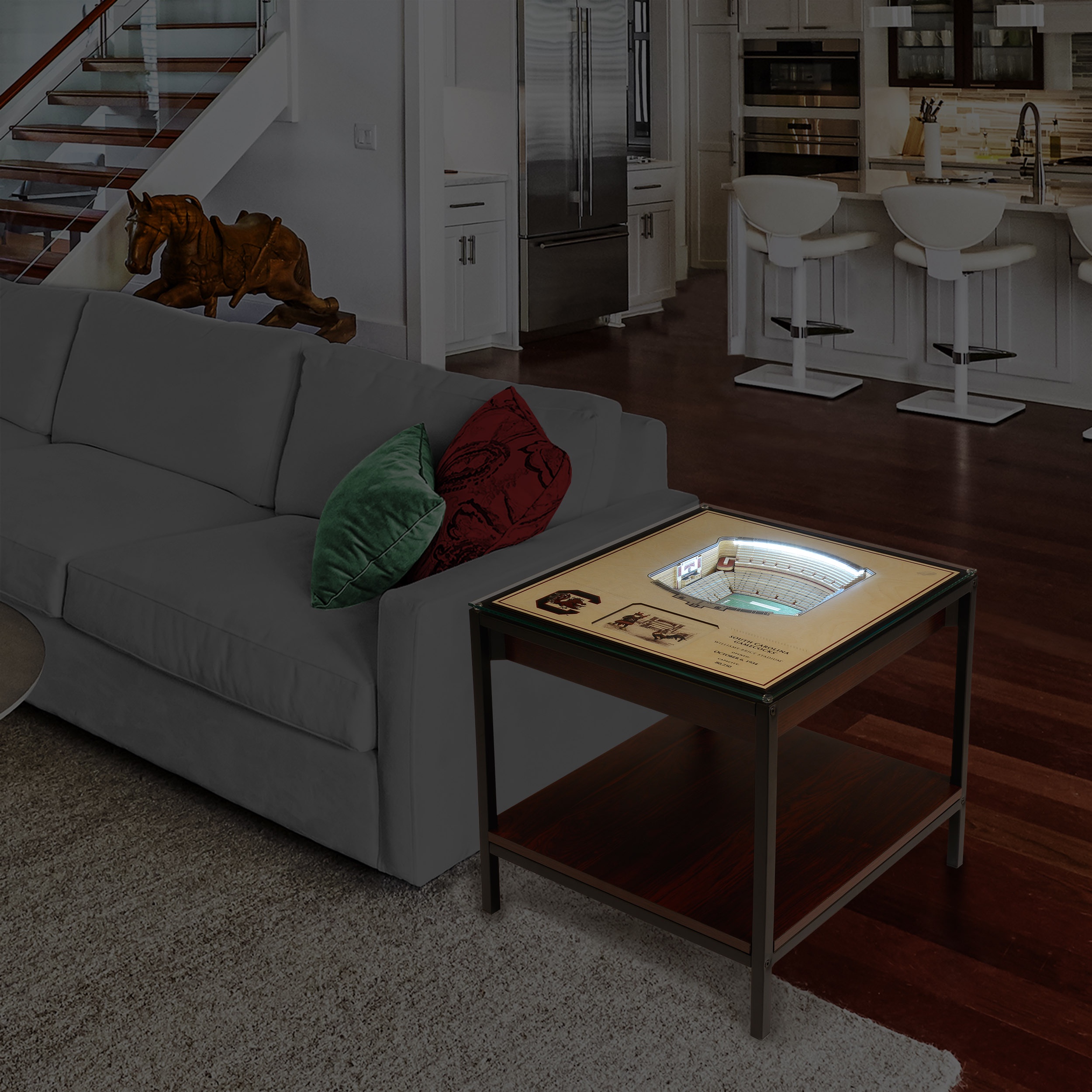 South Carolina Gamecocks 25-Layer StadiumViews Lighted End Table