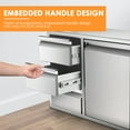 Outdoor Kitchen Drawer Combo, BBQ Access Door Drawers Combo with Stainless Steel, Perfect for