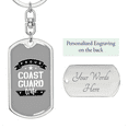 thumbnail image 2 of To My Wife  Proud Coast Guard Wife Stainless Steel or 18k Gold Premium Swivel Dog Tag Keychain, 2 of 15