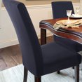 thumbnail image 3 of PiccoCasa Spandex Stretch Dining Room Chair Cover Solid Chair Protector, Medium Dark Blue, 3 of 6