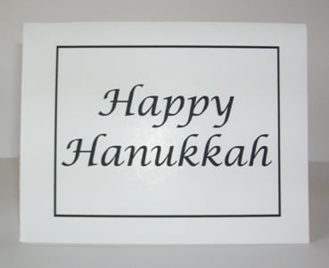 Village Wrought Iron CARD-HANUKKAH Happy Hanukkah Card with Mat