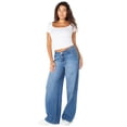 thumbnail image 5 of Celebrity Pink Women's and Women's Plus V-Waist Wide Leg Jeans, Available in 30", 32", and 34" inseams, Sizes 1-24W, 5 of 7