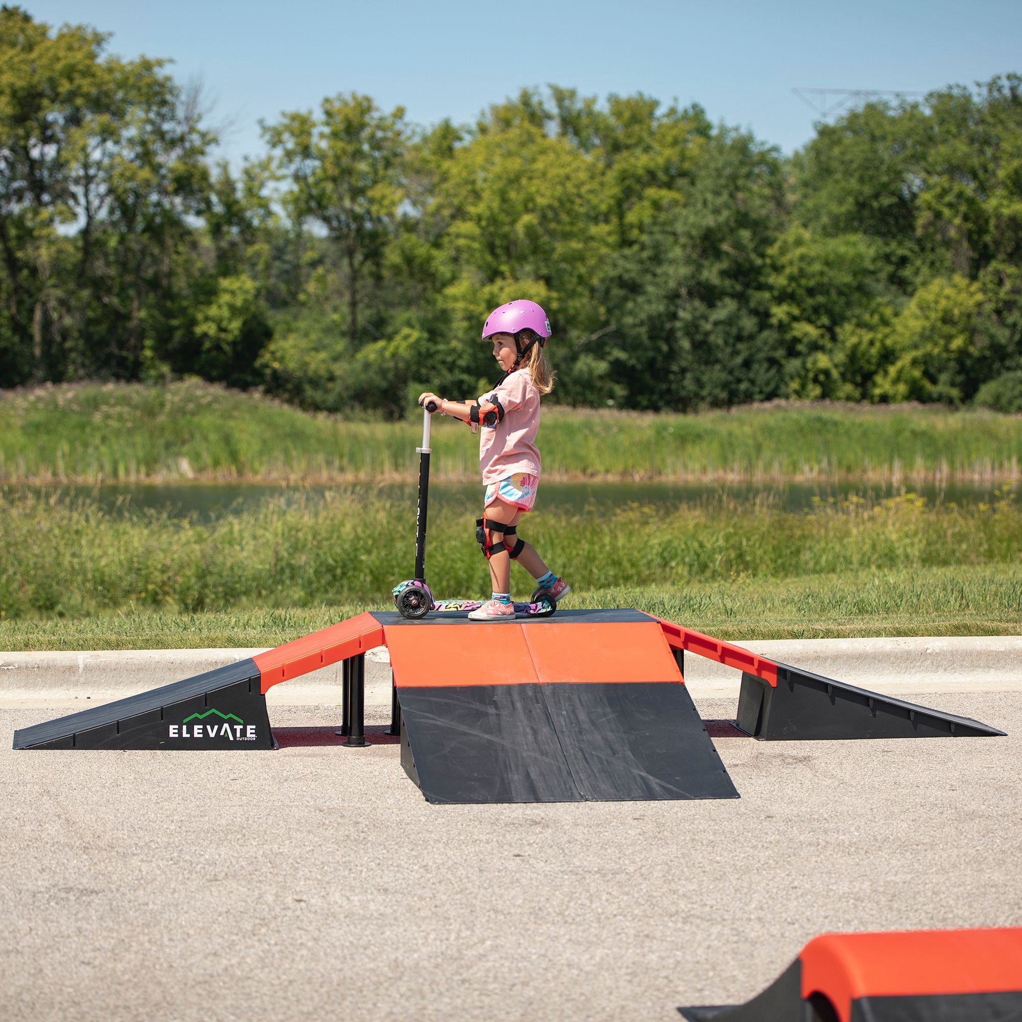 Elevate Outdoor Jumbo EZ-Link Skateboard Ramp Set with Slopes