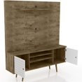thumbnail image 4 of Manhattan Comfort Liberty 63" Wall Unit in Brown and White, 4 of 9