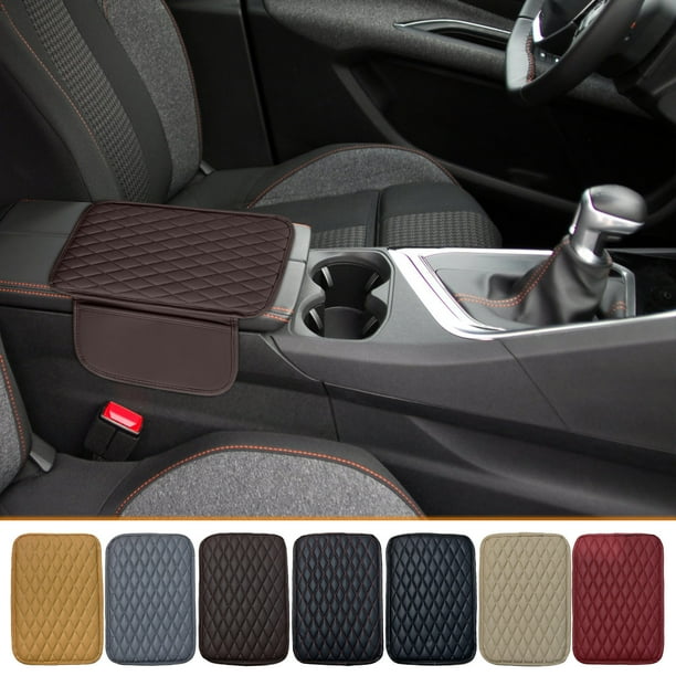 Mejor almohadilla para reposabrazos de coche con almacenamiento - Funda de cuero para la consola central para mayor comodidad y soporte en el codo