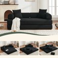 thumbnail image 2 of Aukfa 78.5" Convertible Sleeper Couch Folding King Size Futon Sofa for Living Room, Corduroy, Black, 2 of 10