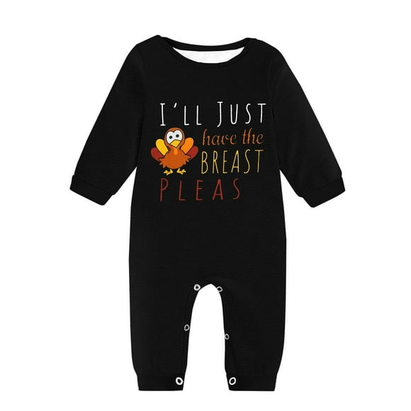 MHZLDYZ Preemie Onesies for Baby Girl Infant Boy And Girl Romper Long Sleeved Round Neck Letter Printing Thanksgiving Jumpsuit Bodysuit Baby Outfit Baby Onsies Baby Boy's Clothing (Black,3M)
