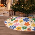 thumbnail image 6 of KLL Groovy Daisy Flowers Christmas Tree Skirt 30" ,Party Decorations Farmhouse for Christmas Decorations Holiday Party, 6 of 6