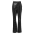 thumbnail image 4 of SNKSDGM Women's Plus Black Pants for Women Casual Plus Cargo Pants Women Petite Women's Party Sequin Elastic Waist Slim Fit Elastic Flare Pants Fashion Solid Color Pants, 4 of 4