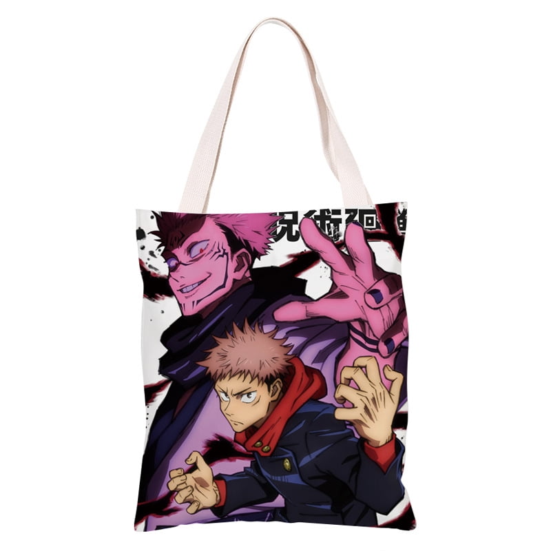 Jujutsu Kaisen Anime Canvas Tote Bag Reusable Grocery Shopping Handbag