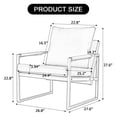 thumbnail image 3 of Lloyss Mid-Centyry Modern Accent Chair with Metal Frame, 3 of 7