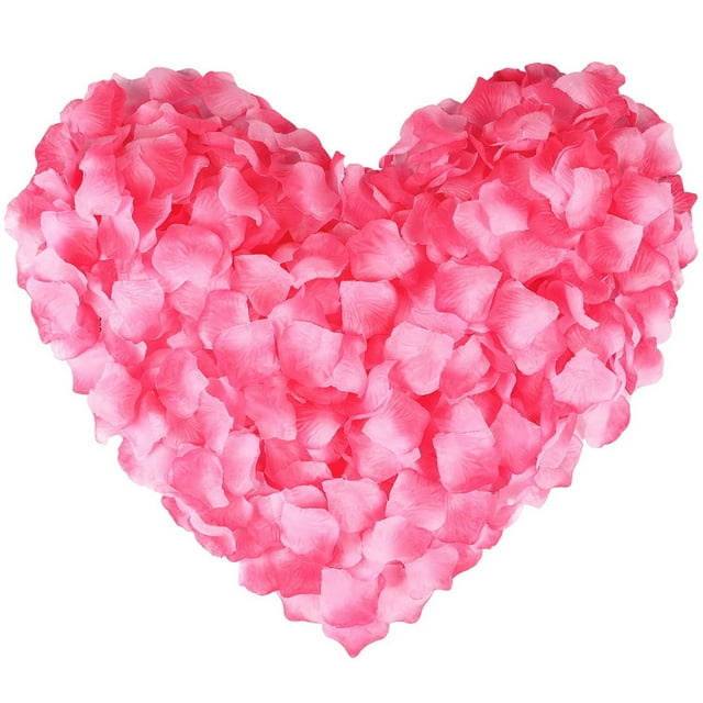 100PC Artificial Silk Rose Petals - Bright Fabric, Reusable, For Wedding/Valentine's Day Decor