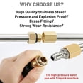 thumbnail image 4 of Audessy Pressure Washer Extension Wand, 10 Pack Power Washer Extension Wand with 6 Nozzle Tips, 30°,90°,120° Curved Rod, 1/4" Quick Connect, Replacement Power washer Lance, 4000 PSI, 4 of 8