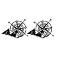 thumbnail image 2 of Pegatina Universal para Coche Macarena Brújula con Montaña 2 uds Negro, 2 of 8
