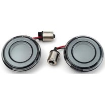 Kuryakyn 2907 Motorcycle Lighting Accessory: Tracer LED Rear Turn Signal Conversions Bullet Style, 1156 Single-Curcuit Red with Smoke Lens, 1 Pair