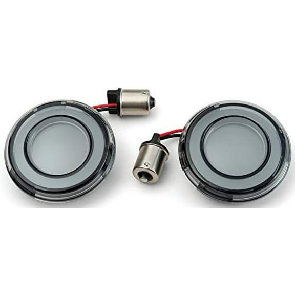 Kuryakyn 2907 Motorcycle Lighting Accessory: Tracer LED Rear Turn Signal Conversions Bullet Style, 1156 Single-Curcuit Red with Smoke Lens, 1 Pair