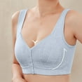 thumbnail image 4 of Plus Size Seamless Bralettes Front Closure Bras for Old Women Wireless Bras Comfortable Snap Closing Bra with Wide Strap, Mom Gifts, 4 of 9