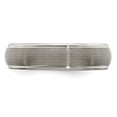 thumbnail image 4 of Edward Mirell  Titanium Brush&Polished Textured Domed 6mm Band, 4 of 7