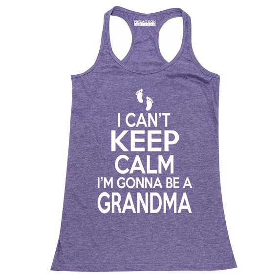 P&B I Cant Keep Calm I'm Gonna Be a GRANDMA Women's Tank Top, Heather Purple, 2XL