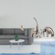 thumbnail image 2 of Organizador plegable para toallas y batas de baño estilo rústico con escultura de animales de cerámica. Soporte coleccionable para estante., 2 of 8