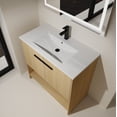 thumbnail image 4 of 36-Inch Freestanding Bathroom Vanity with Ceramic Sink, 2 Soft-Close Doors, Plywood Cabinet, Easy Assembly, Pre-Drilled Faucet Hole, 4 of 9