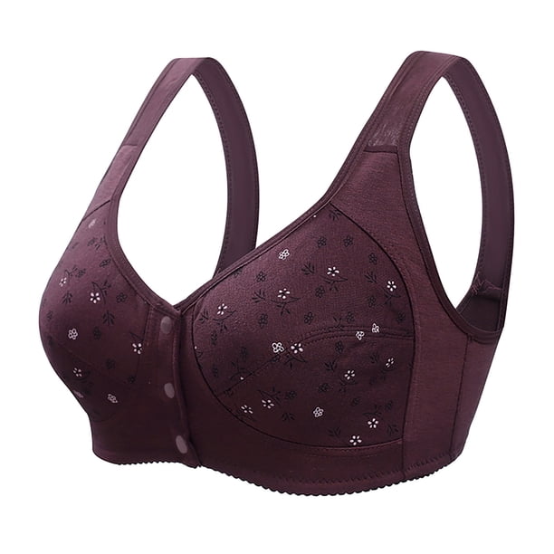Hoksml Sujetador con botón frontal, cómodo sujetador con botón frontal, sujetadores deportivos, comodidad total, cierre fácil, corsé con hebilla frontal, sujetadores para dormir todos los días,