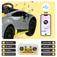thumbnail image 4 of 24V Lamborghini Huracan Ride On Car, Battery Powered Electric Car with Parent Remote Control, USB Port, Bluetooth, Drifting, LED Lights, Music and 2 Speeds for Kids Ages 3-8, Gray, 4 of 8