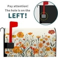 thumbnail image 3 of Autumn Orange Flowers Mailbox Covers Magnetic Standard Size 18" X 21",Fall Thanksgiving Floral Mailbox Wraps Post Letter Box Cover for Holiday Garden Yard Decor, 3 of 6