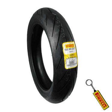 Pirelli Diablo Rosso III 150/60ZR17 66H Rear Motorcycle Tire - High Performance, Durable, & Reliable Tire for Sport/Street Bikes with Keychain