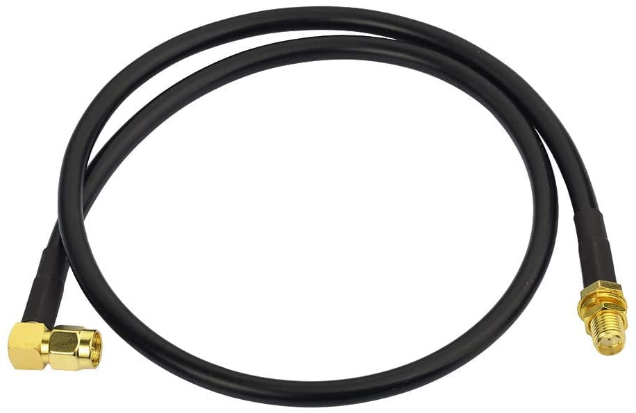 Bingfu Ham Radio Antenna Extension Cable SMA Male Right Angle to SMA